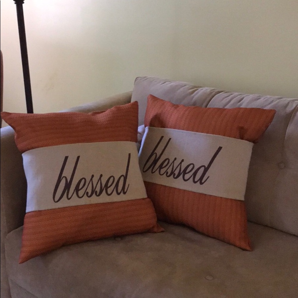 Handmade “blessed” pillow.